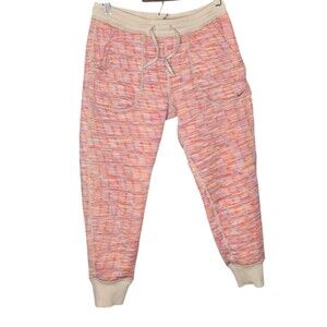 Nike Yoga Luxe Pants Ivory Pink Reversible Quilted Therma Fit‎ Womens Small